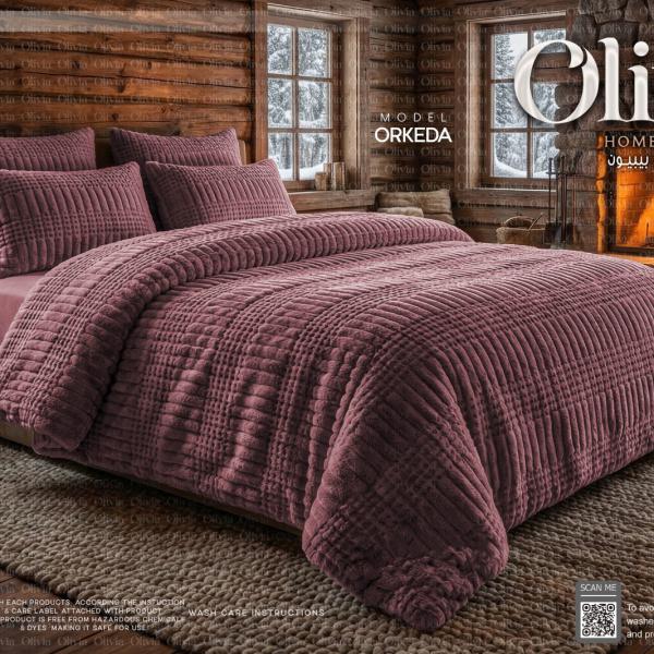 🛏️ طقم سرير أوركيدا المخملي (ORKEDA)