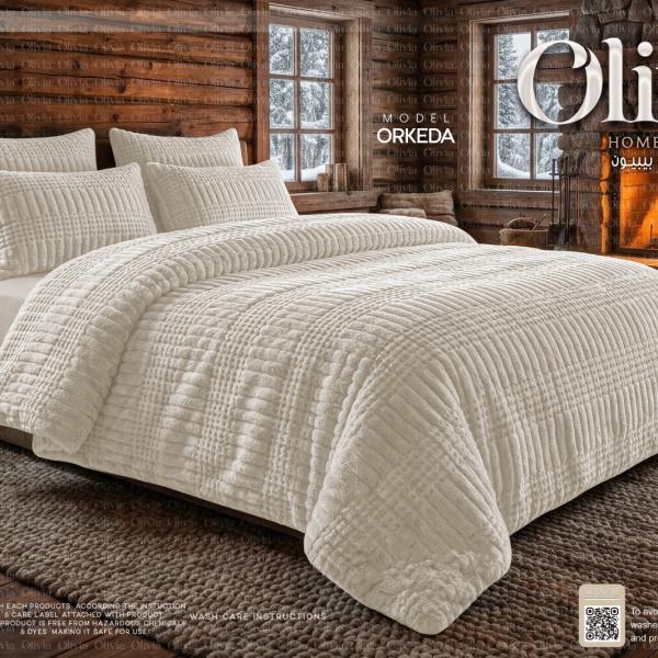 🛏️ طقم سرير أوركيدا المخملي (ORKEDA)