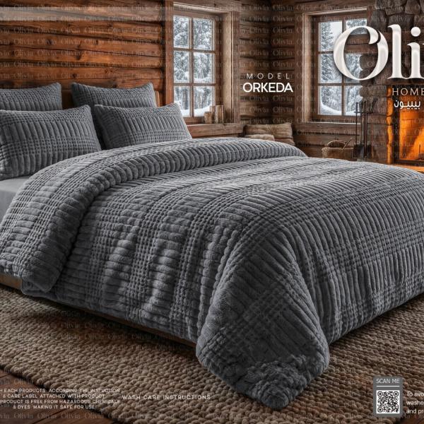🛏️ طقم سرير أوركيدا المخملي (ORKEDA)